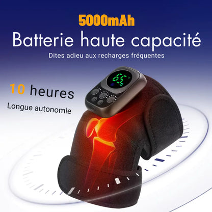 Ginocchiera Riscaldante con Massaggio EMS 60 °C – Batteria a Lunga Durata 5000 mAh