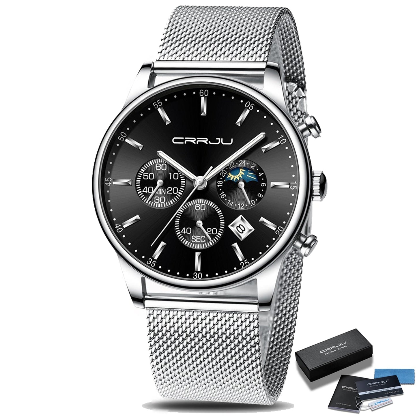 Orologio sportivo da polso in metallo da uomo