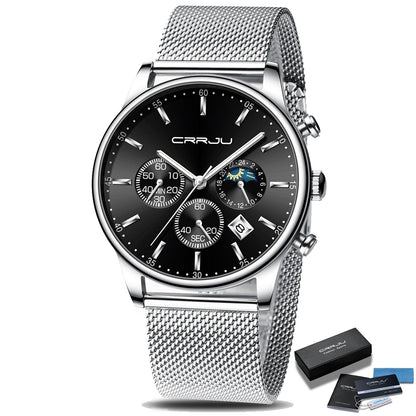 Orologio sportivo da polso in metallo da uomo