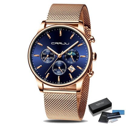 Orologio sportivo da polso in metallo da uomo