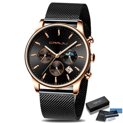 Orologio sportivo da polso in metallo da uomo