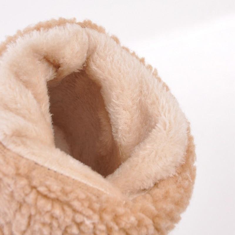Bottes de neige isolantes en fourrure d'hiver