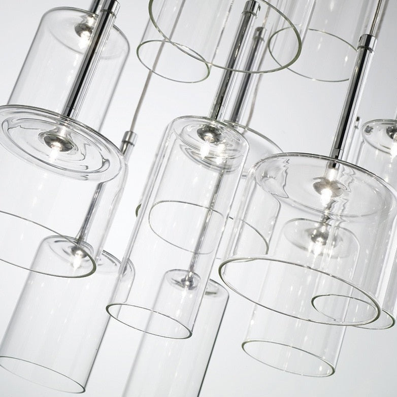 Suspension de salle à manger LED moderne en verre