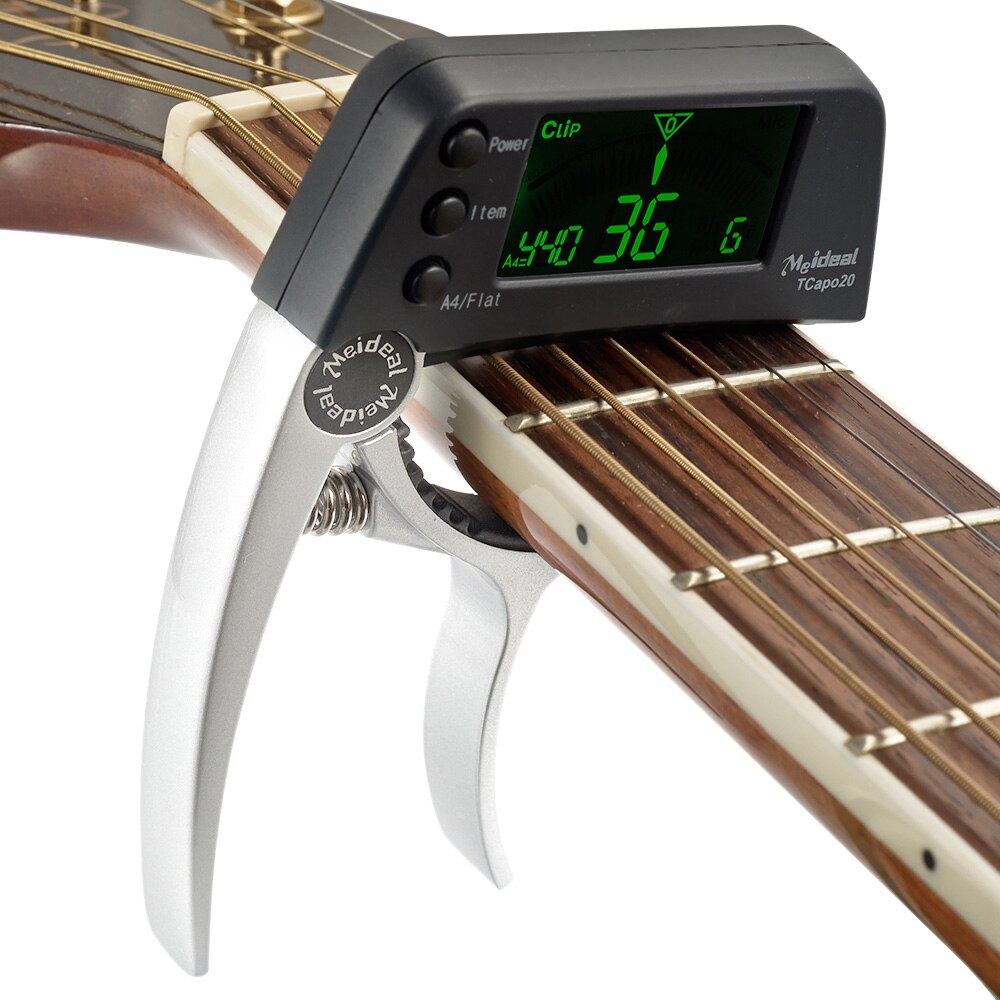 Accordatore per chitarra con capo pratico 2 in 1