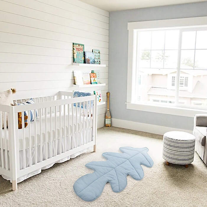 Tapis de sol souple en forme de feuille pour bébé