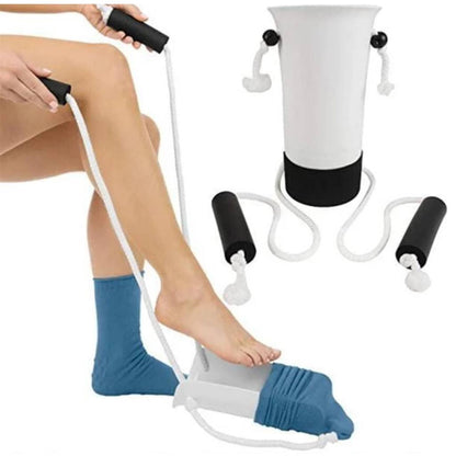Enfile-chaussettes léger et pratique bleu