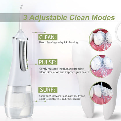 HydroGleam™ – Hydropulseur Dentaire Portable pour un Nettoyage en Profondeur