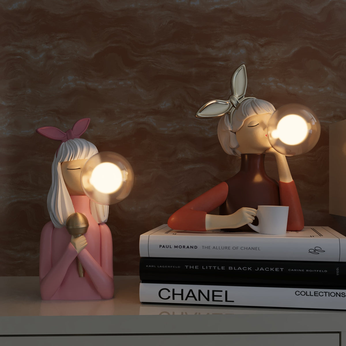 Lampe de table élégante à éclairage LED pour intérieur