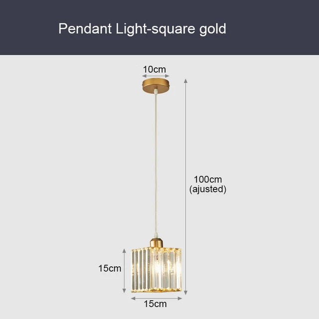 Lampada di cristallo di lusso sospesa