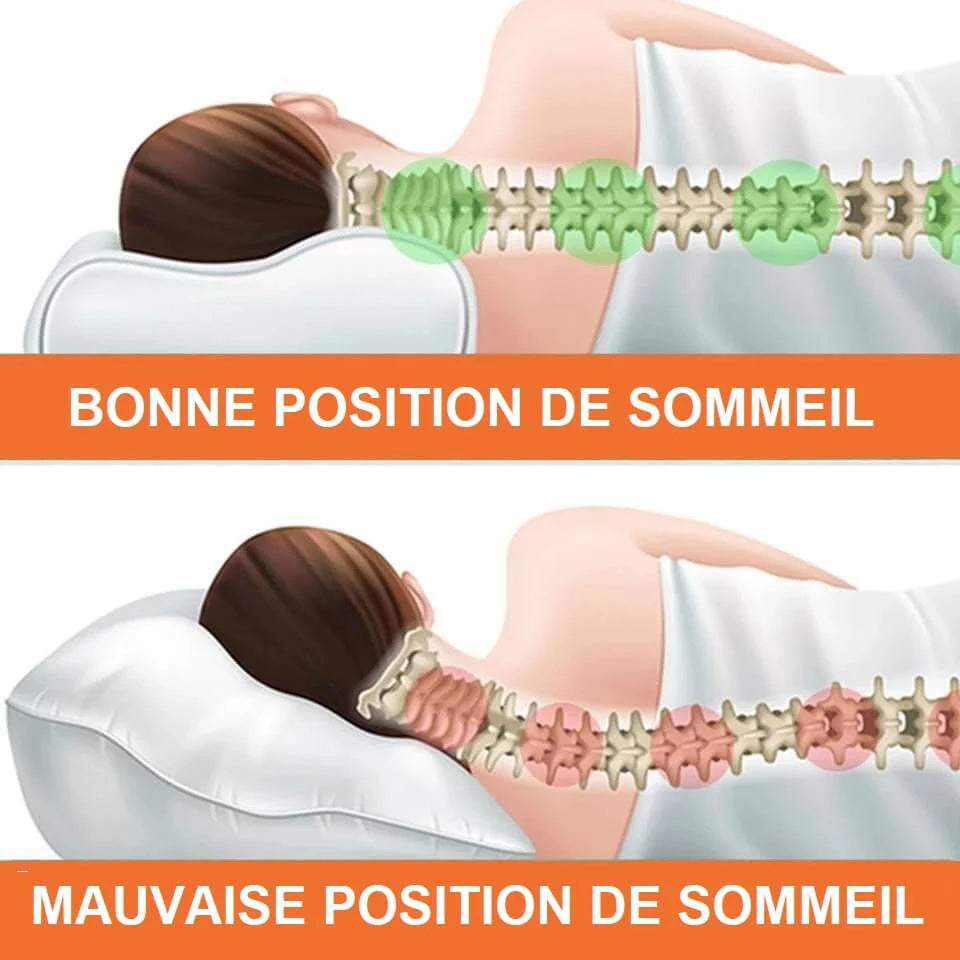 NeckEase™ – Oreiller Cervical Ergonomique à Mémoire de Forme