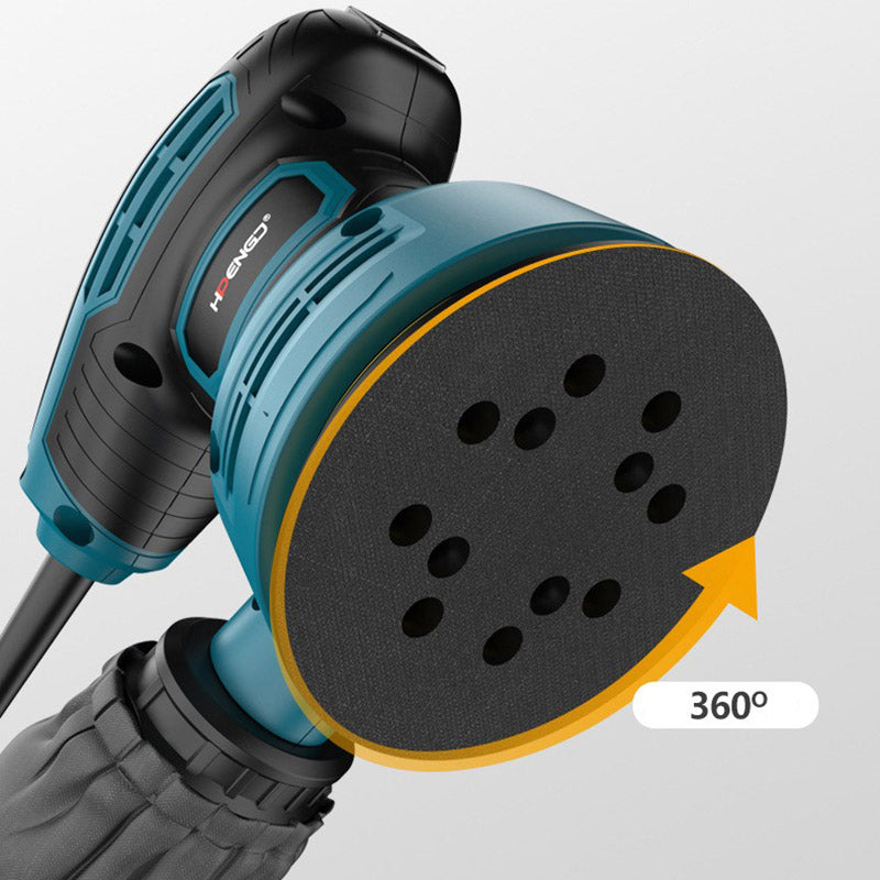 Ponceuse excentrique avec collecteur de poussière 125 mm avec disques