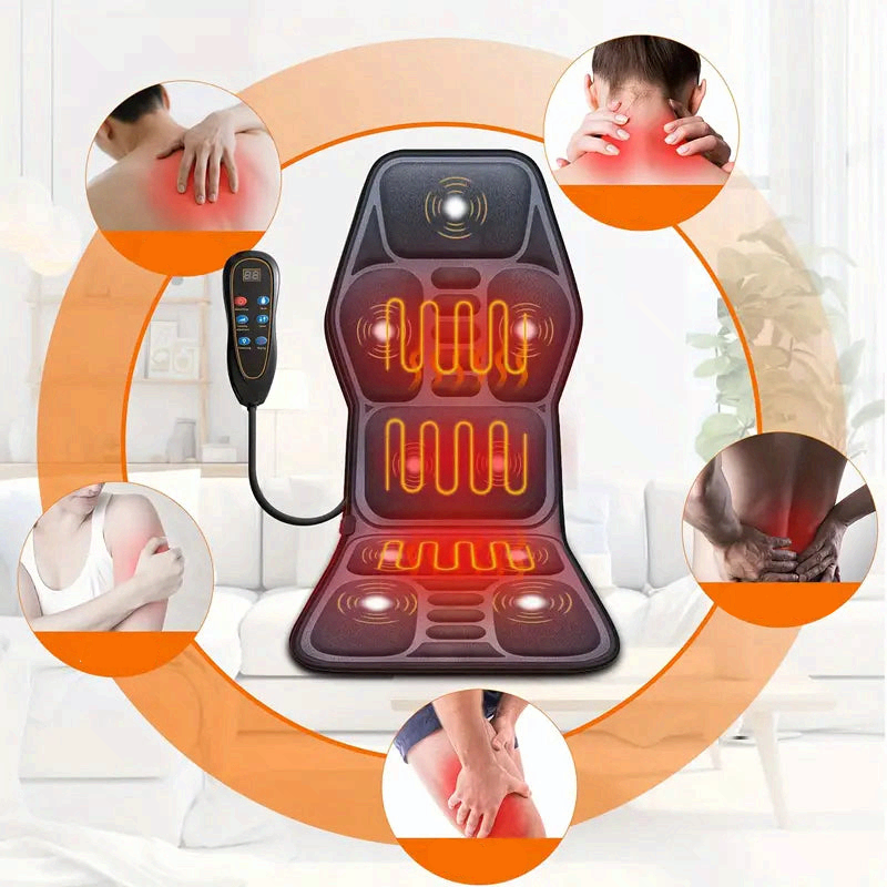 RelaxMax™ – Coussin ergonomique chaise avec massage complet et chaleur apaisante