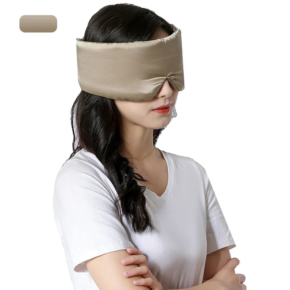 Maschera da notte morbida in seta lavanda