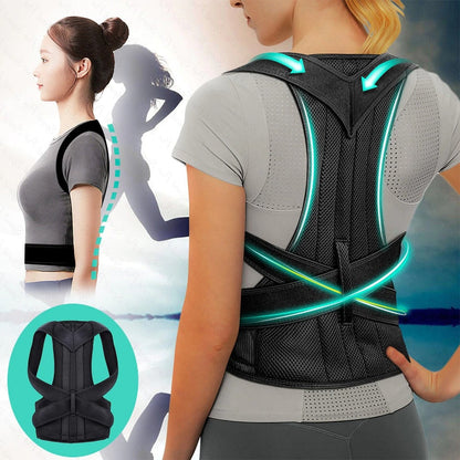 Correcteur de posture réglable en tissu respirant