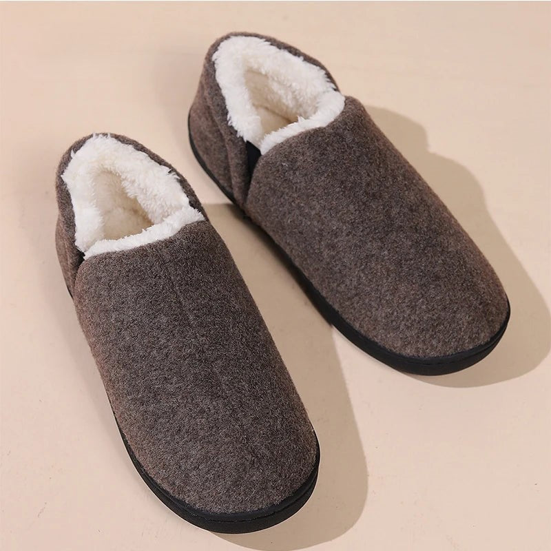Pantoufles moelleuses en fourrure chaude coordonnante