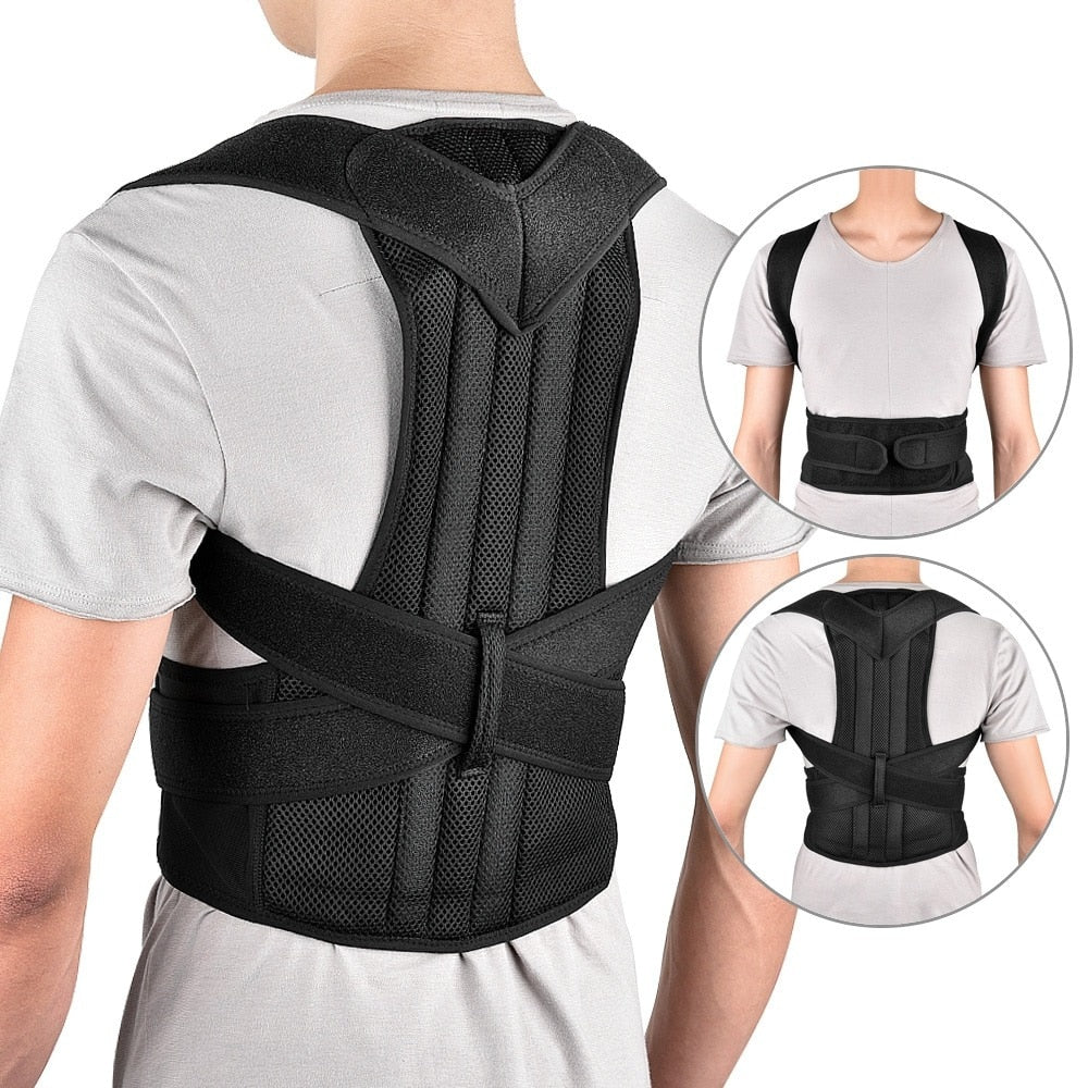Correcteur de posture réglable en tissu respirant