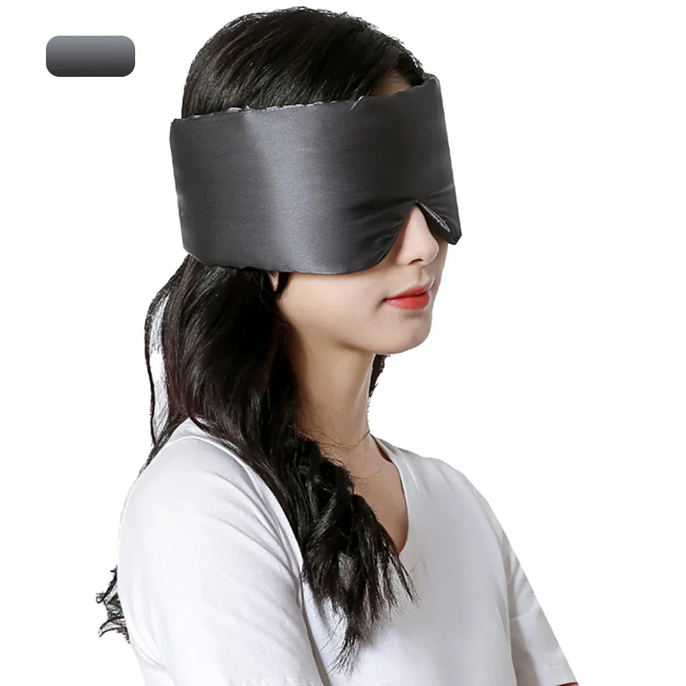 Maschera da notte morbida in seta lavanda