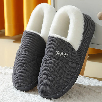 Pantofole confortevoli in peluche per uomo e donna
