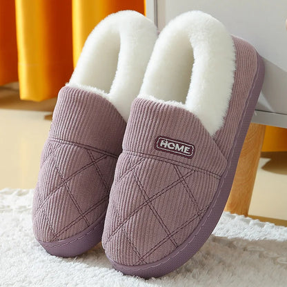 Pantofole confortevoli in peluche per uomo e donna