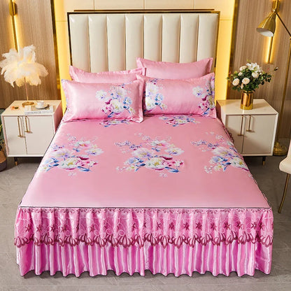 Jupe de lit en velours de soie européenne