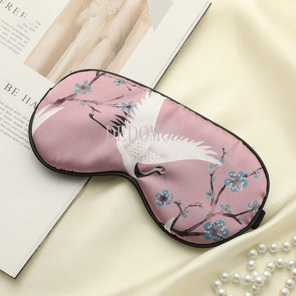 Masque de sommeil en soie imprimée confortable