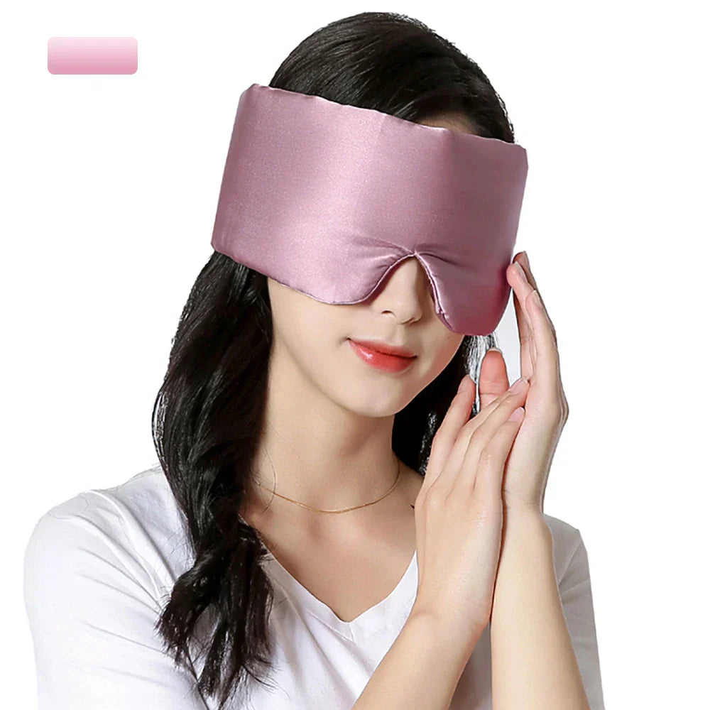 Maschera da notte morbida in seta lavanda
