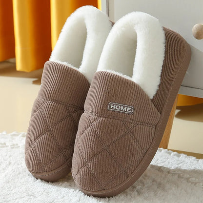Pantofole confortevoli in peluche per uomo e donna