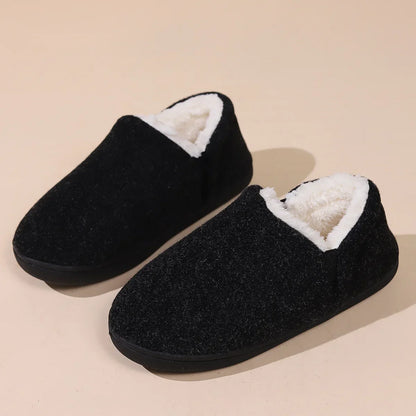 Pantoufles moelleuses en fourrure chaude coordonnante