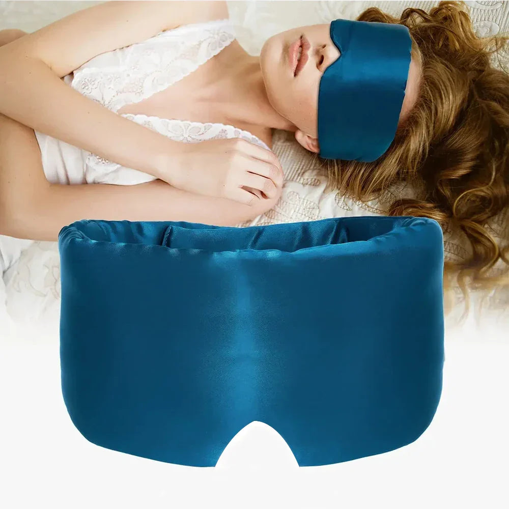 Maschera da notte morbida in seta lavanda