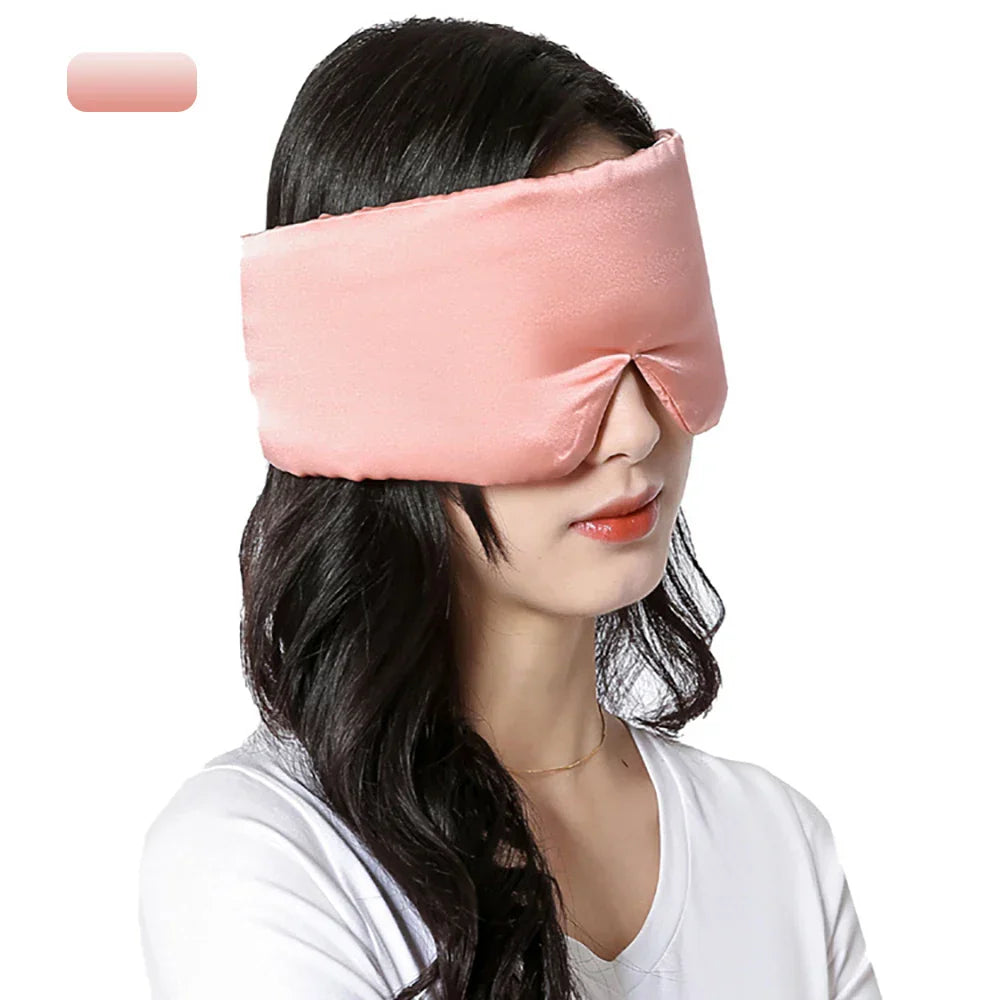 Maschera da notte morbida in seta lavanda