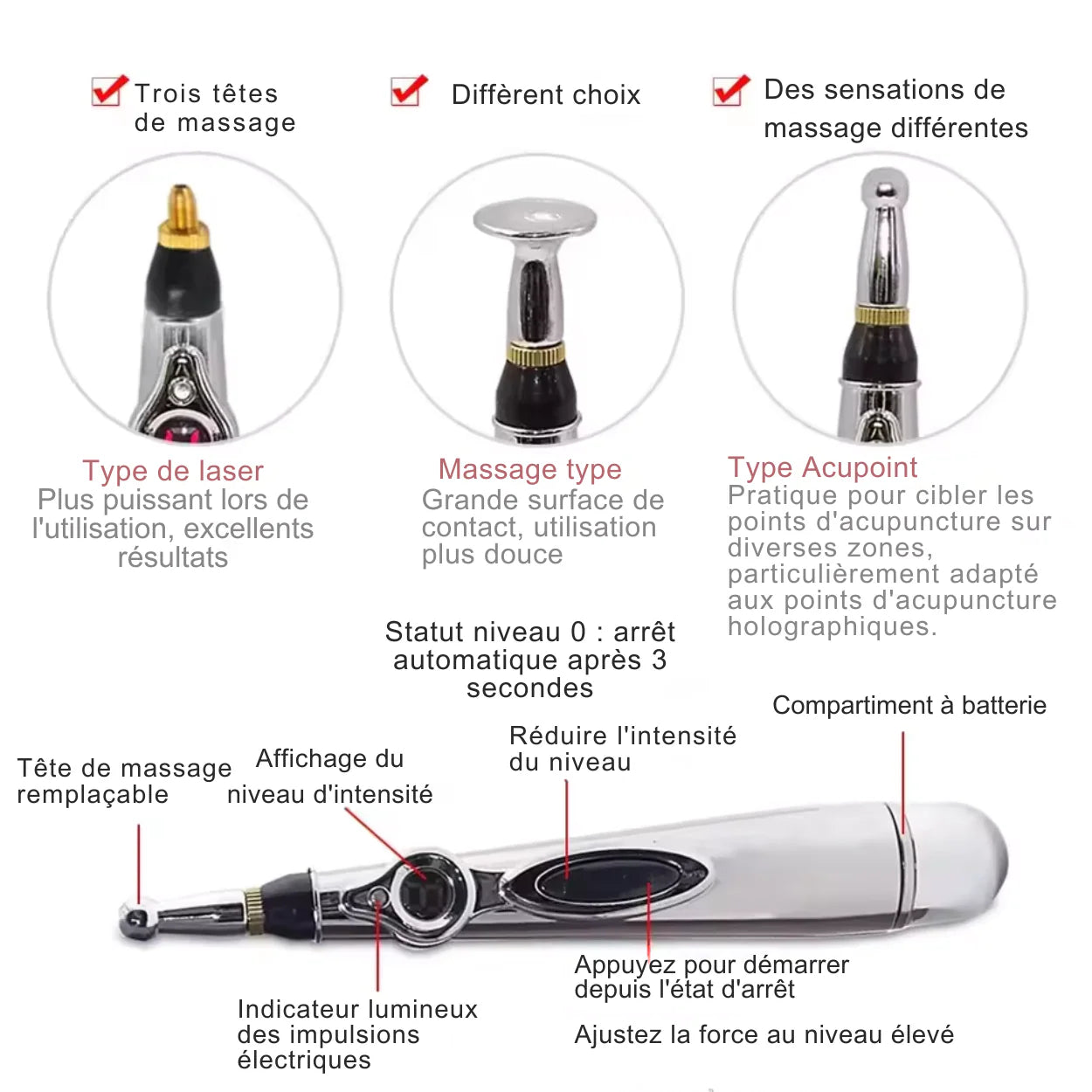 Penna per Agopuntura Elettronica Sollievo Naturale