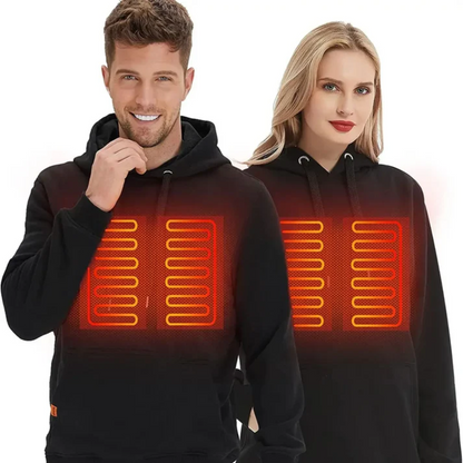 Sweat-shirt à capuche chauffant électrique rechargeable