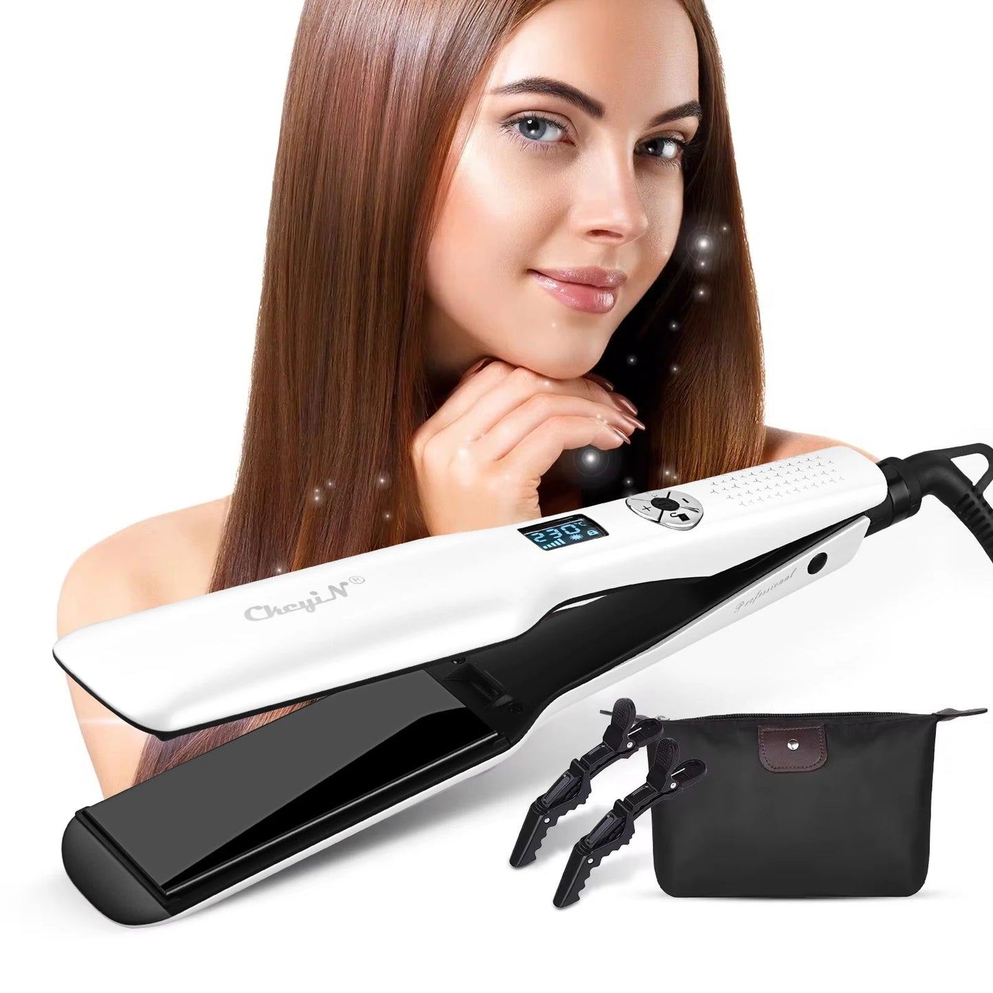 ThermoStyle™ – Piastra in Ceramica e Tormalina per Capelli Lisci e Lucenti