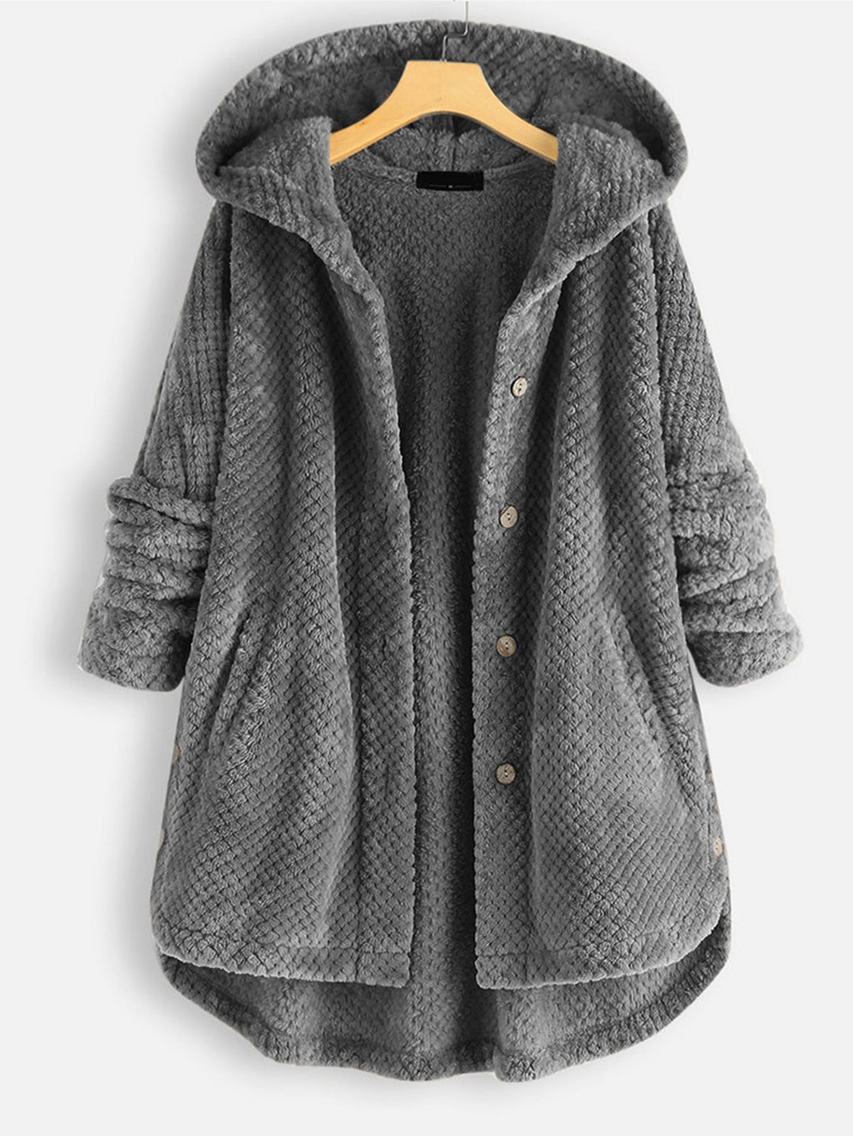 Veste d'hiver réversible en polaire avec capuche
