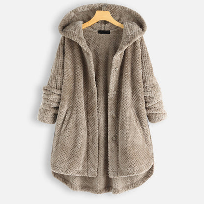 Veste d'hiver réversible en polaire avec capuche