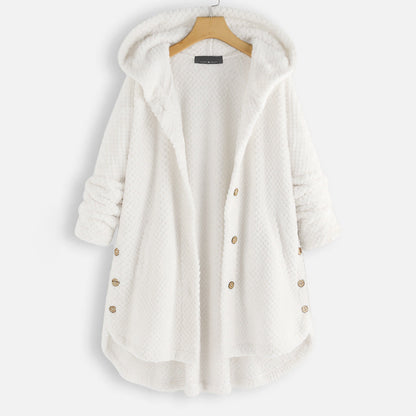 Veste d'hiver réversible en polaire avec capuche