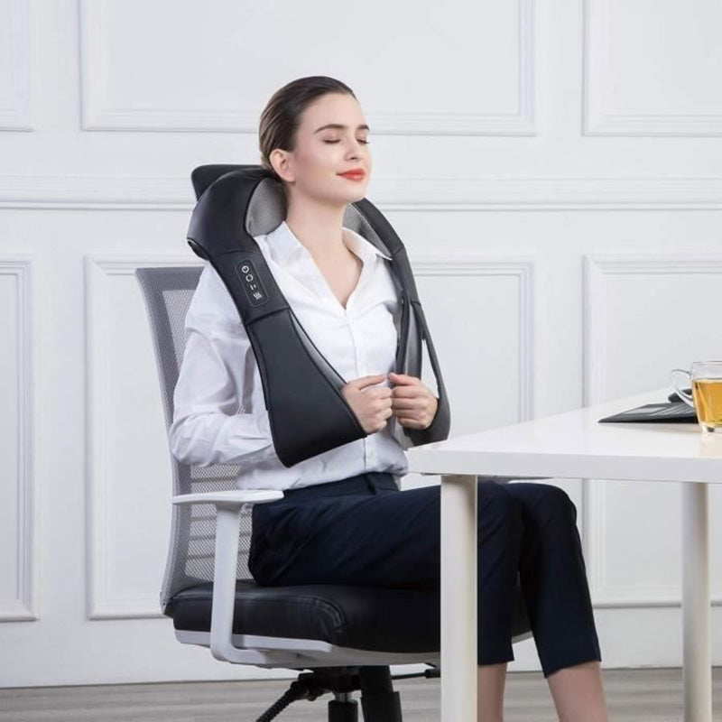 Masseur shiatsu 4D avec fonction chaleur pour cou et épaules