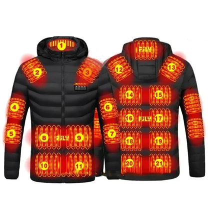 Veste électrique autochauffante à 21 zones