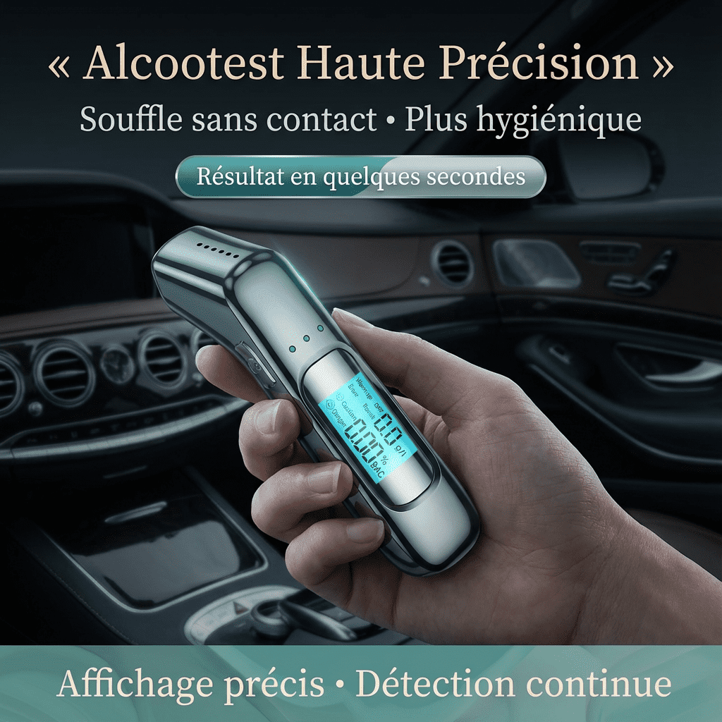 Alcotex™ – Etilometro elettronico portatile a lettura rapida con schermo LCD