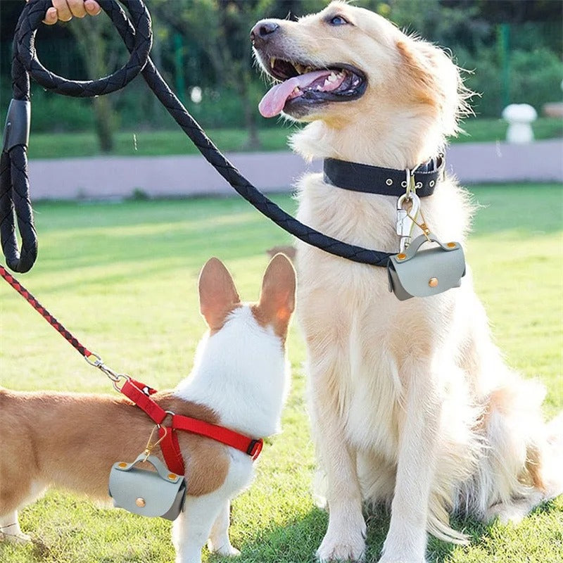 Porte-sac élégant pour chien en tissu résistant