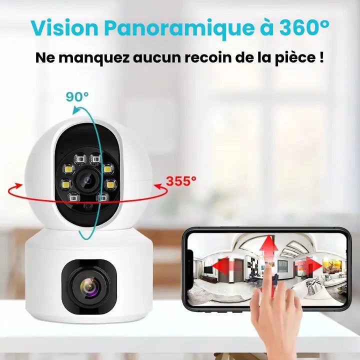 Babyphone connecté à vision 360°