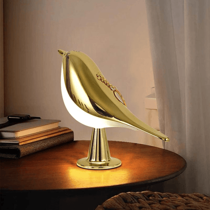 Lampada da tavolo elegante design uccello