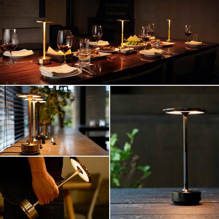 Lampe de table sans fil à intensité réglable portable