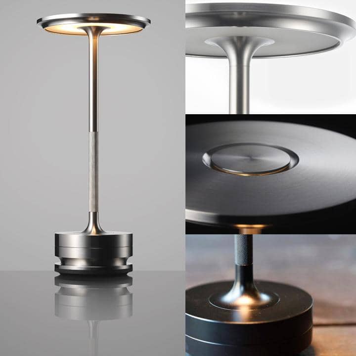Lampe de table sans fil à intensité réglable portable