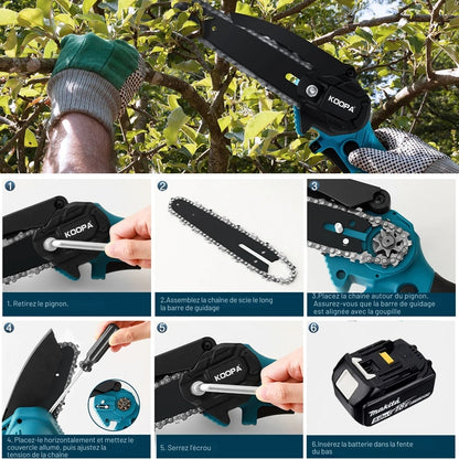 Mini tronçonneuse électrique compacte sans fil