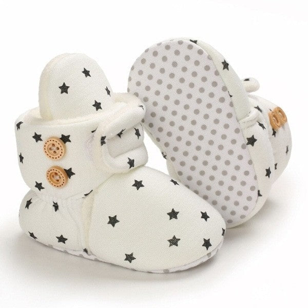 Chaussons bébé en polaire à fermeture scratch