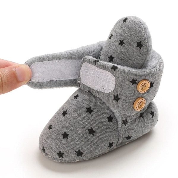 Chaussons bébé en polaire à fermeture scratch