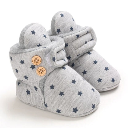 Chaussons bébé en polaire à fermeture scratch
